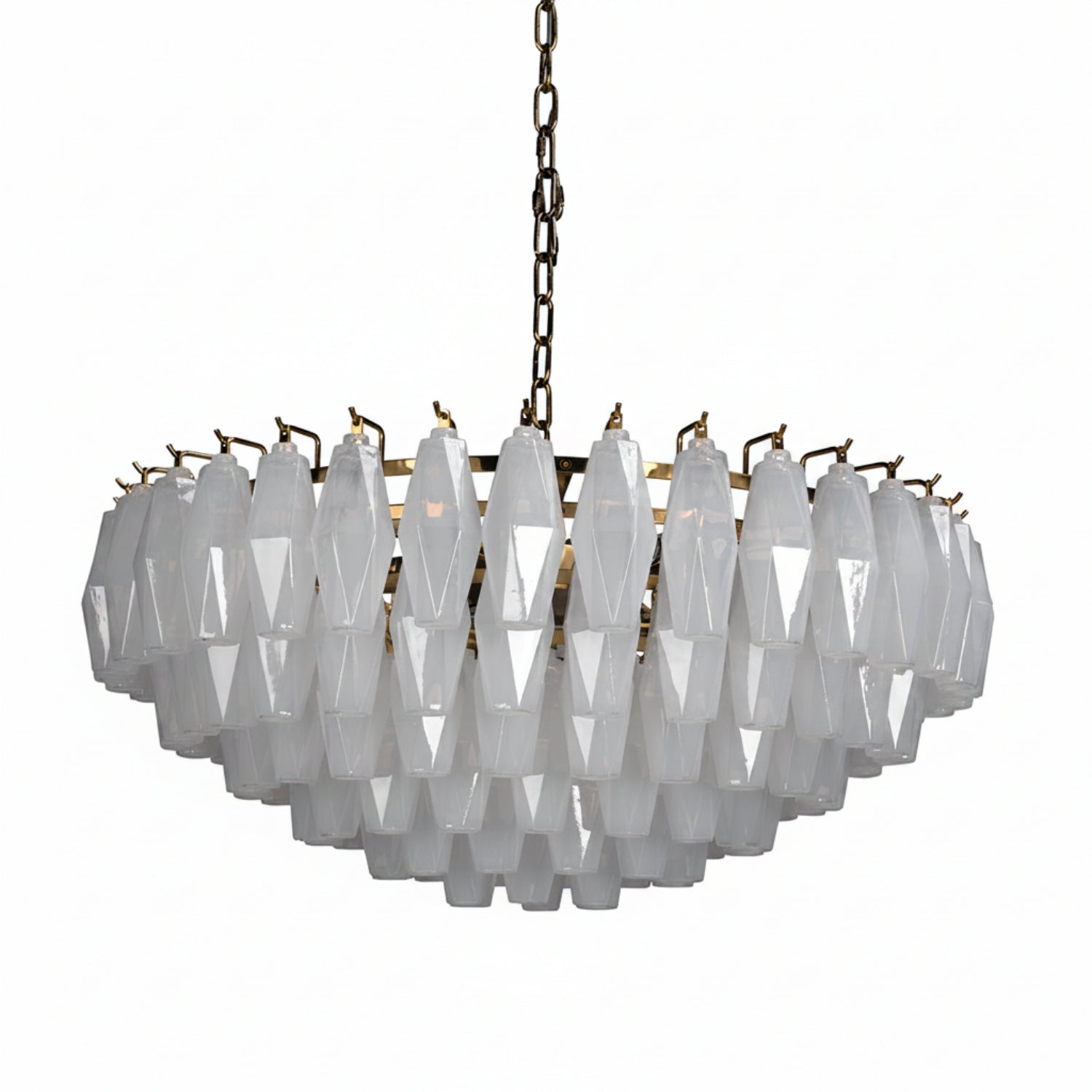 Ludmilla Large Chandelier finished in Antique Brass