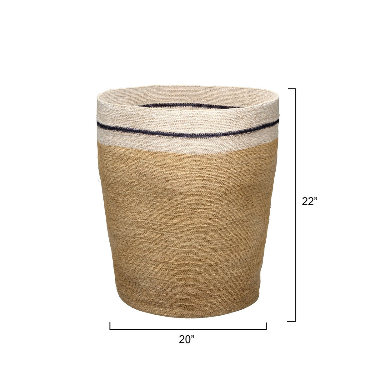 Jamie Young Cape Natural Seagrass Basket in Natural Seagrass, side profile view