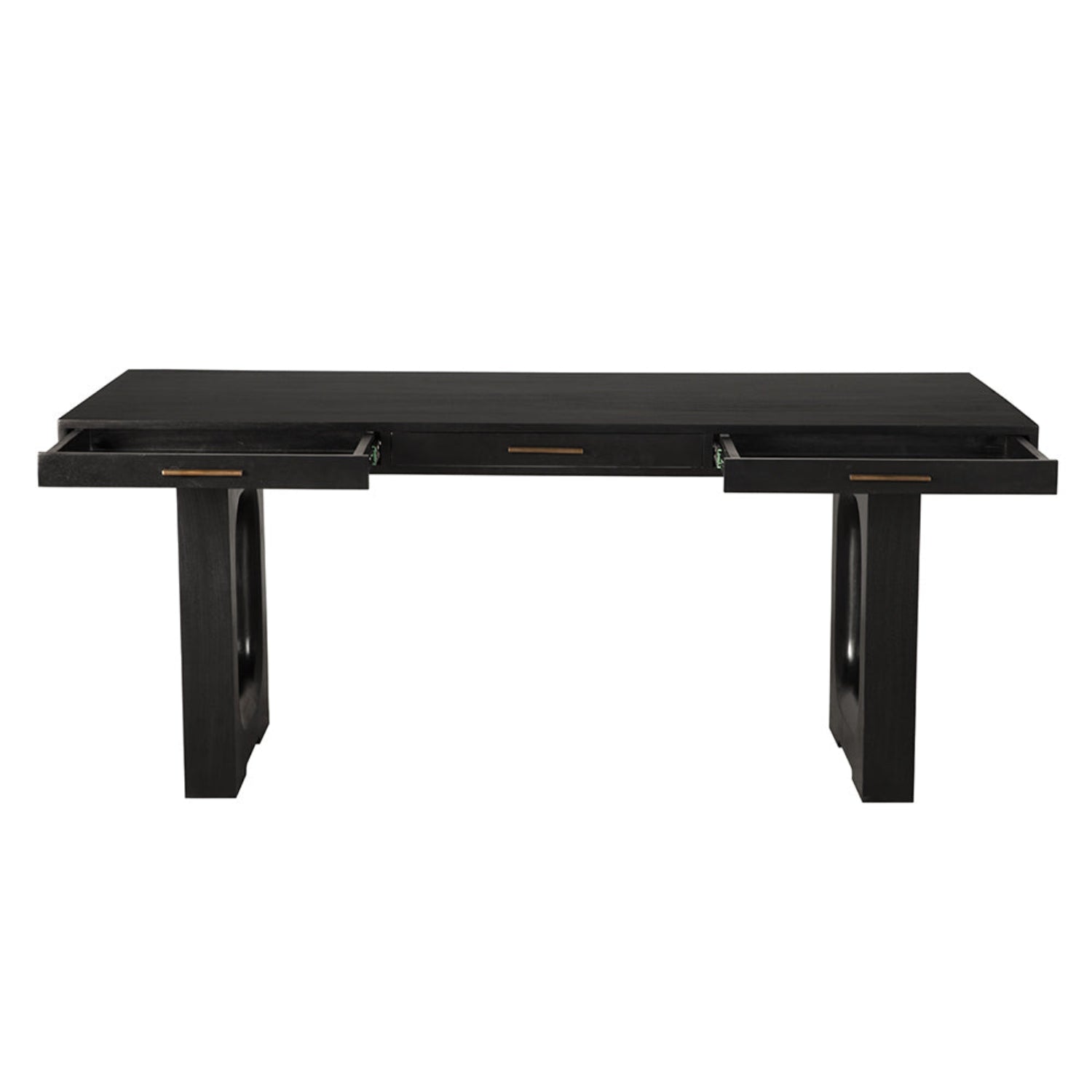 Hand Rubbed Black Kirk Desk by Noir
