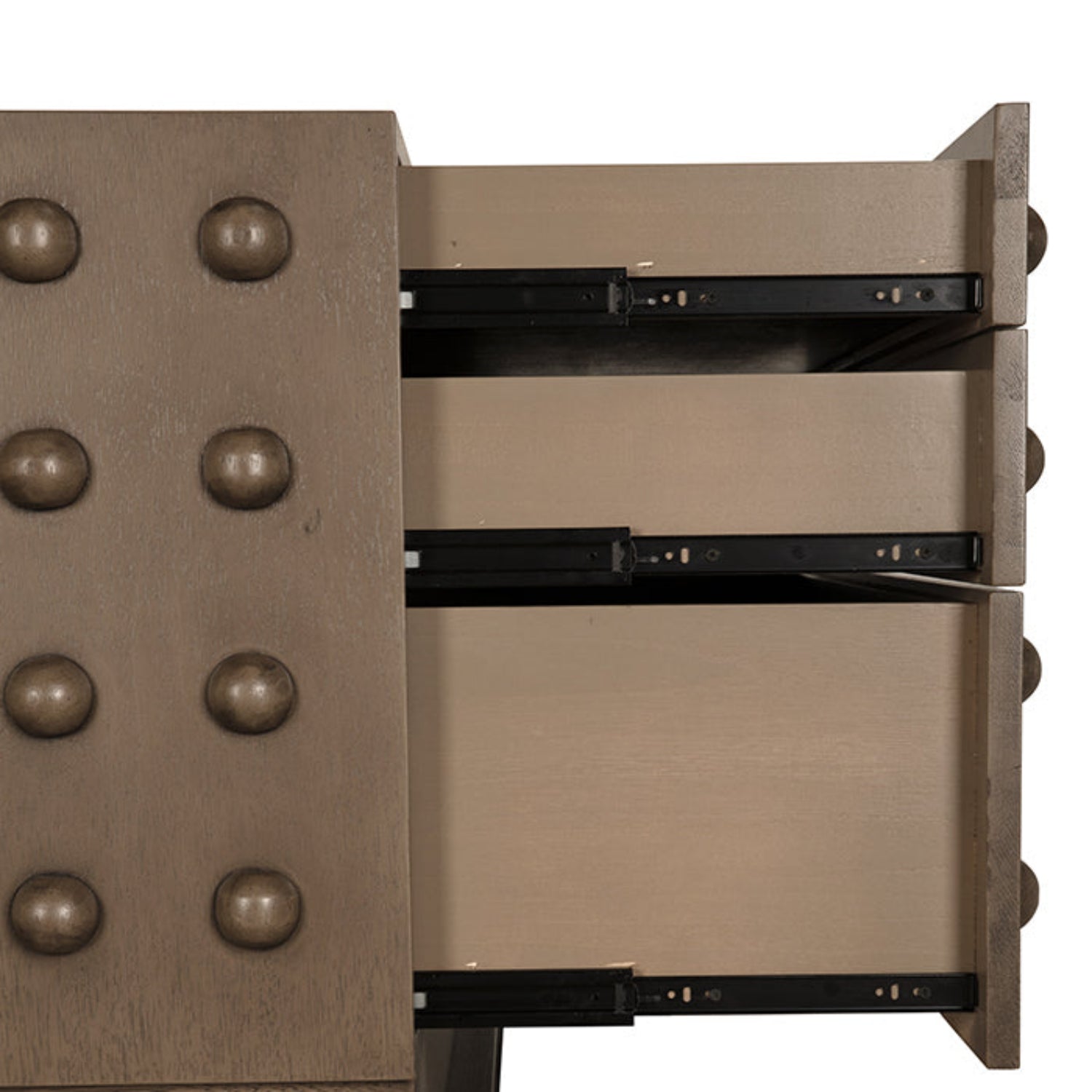 Didier Greige Walnut Sideboard, walnut construction