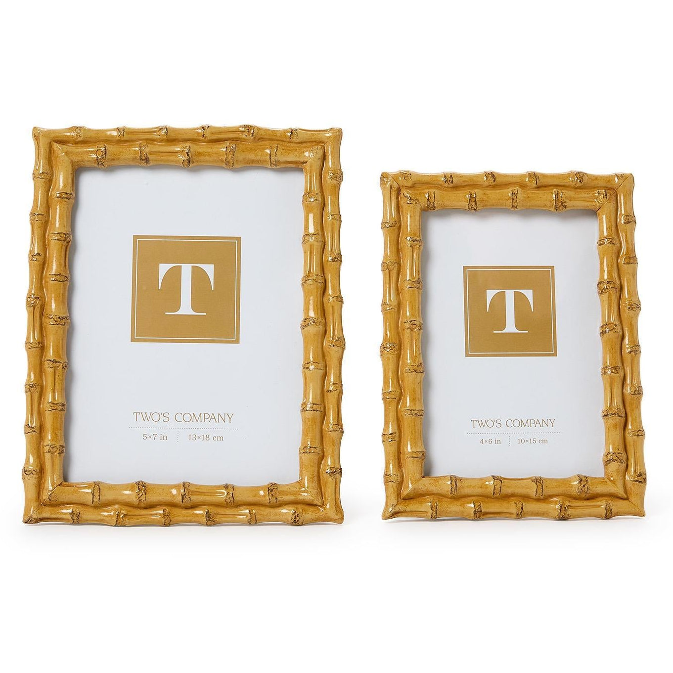 Blonde Faux Bamboo Photo Frame Set of 2