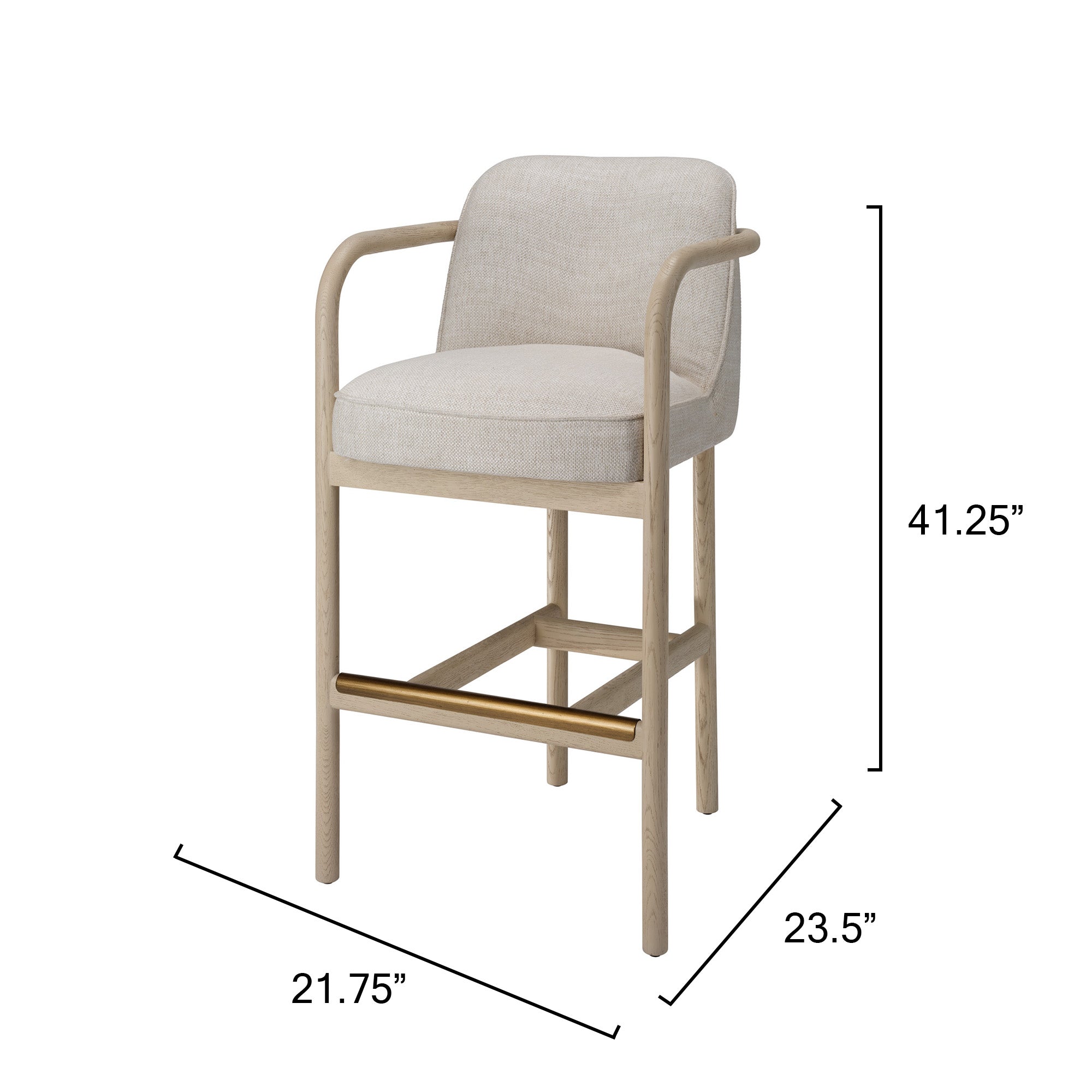 Jamie Young Tether Pale Oak Bar Stool