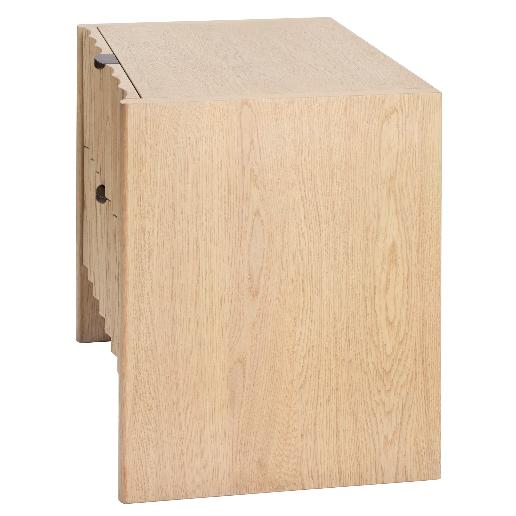 Jamie Young Finley Pale Oak Large Fluted Nightstand