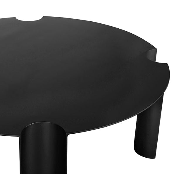 Noir Luca Coffee Table, matte black iron construction