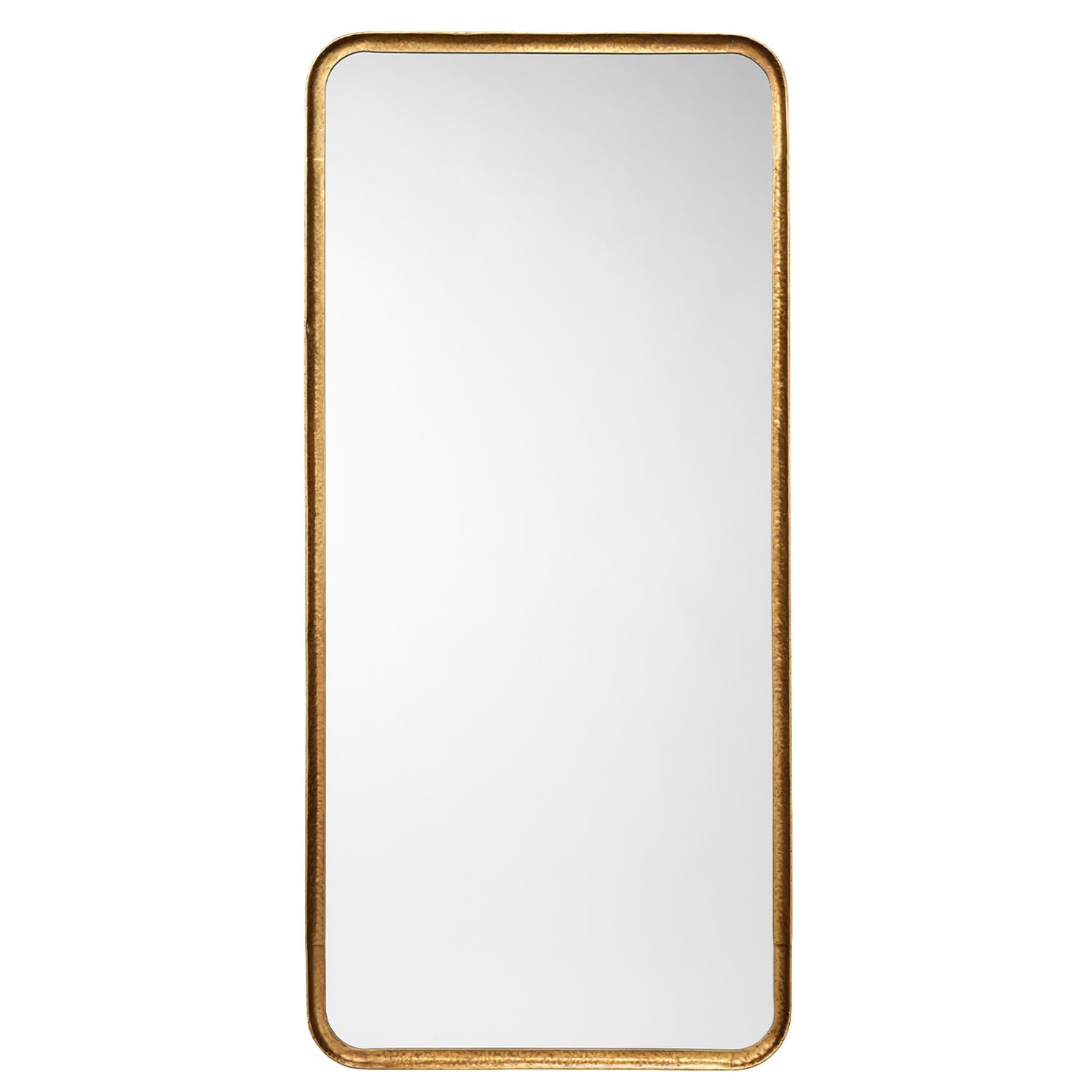 Jamie Young Capital Gold Iron Rectangle Floor Mirror in Gold Iron, full front view