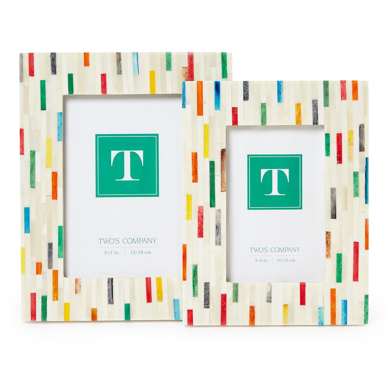 Striped Photo Frame Set of 2