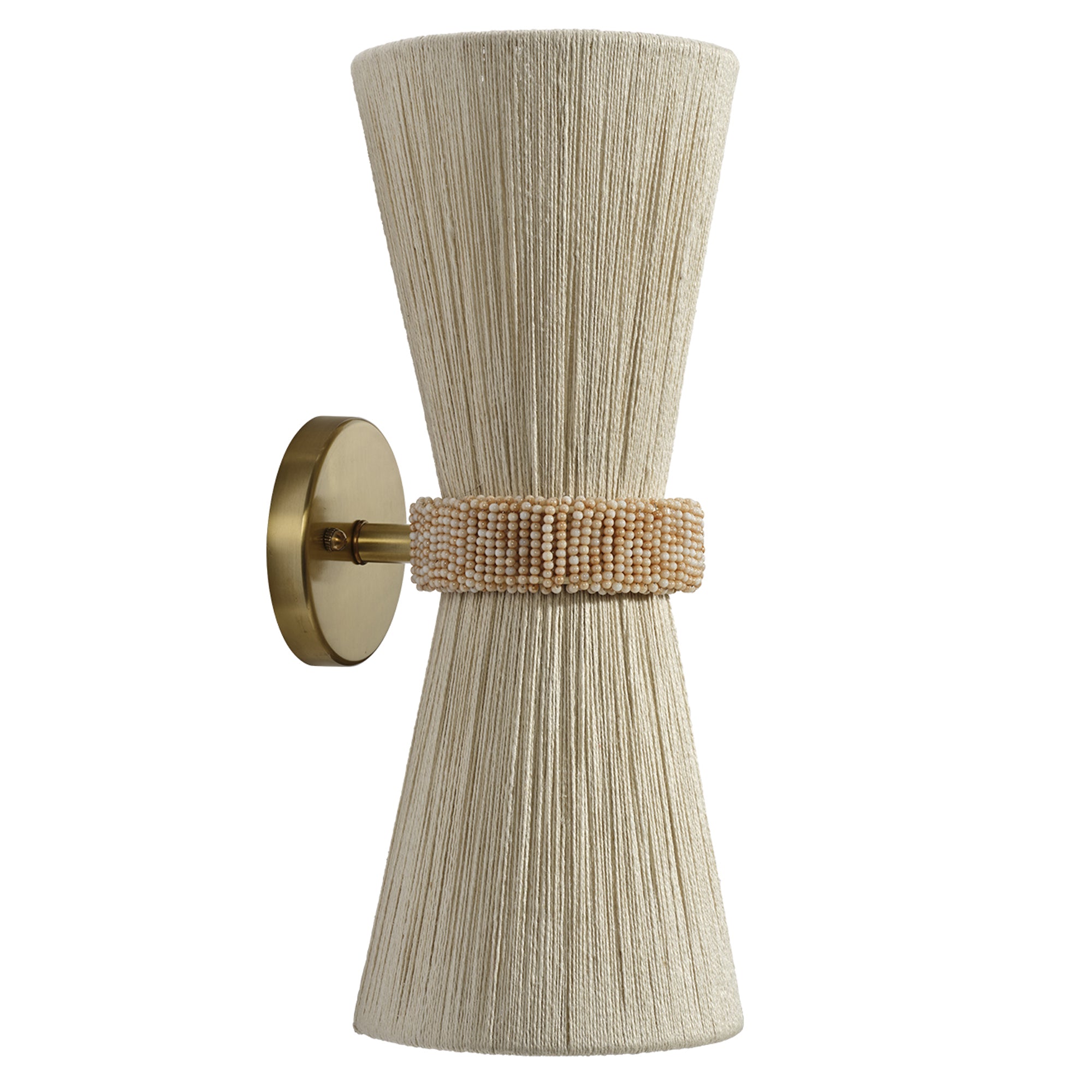 Jamie Young Corset Off White 2-Light Wall Sconce