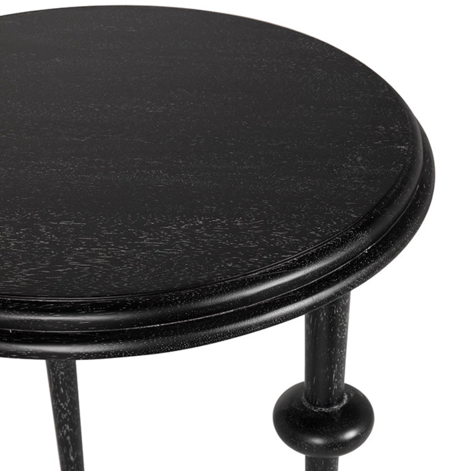Noir Foster Black Walnut Side Table measuring 24 in. wide