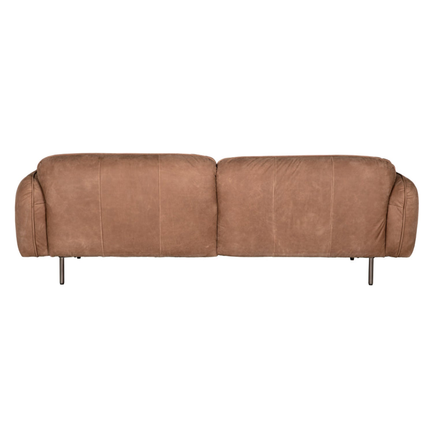 Noir Franklin Coris Brown Leather Sofa measuring 88 in. wide