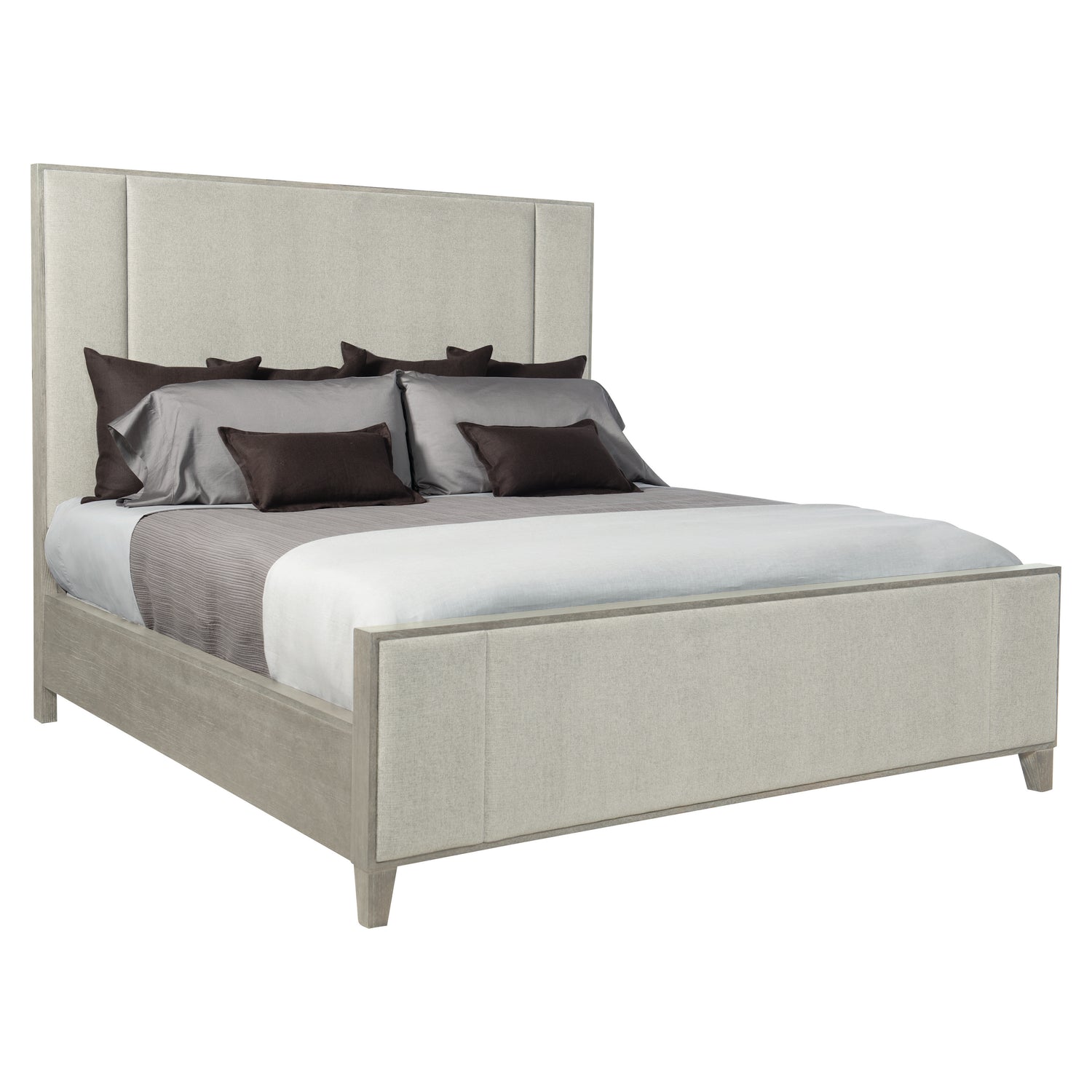 Bernhardt Linea Cerused Greige King Panel Bed