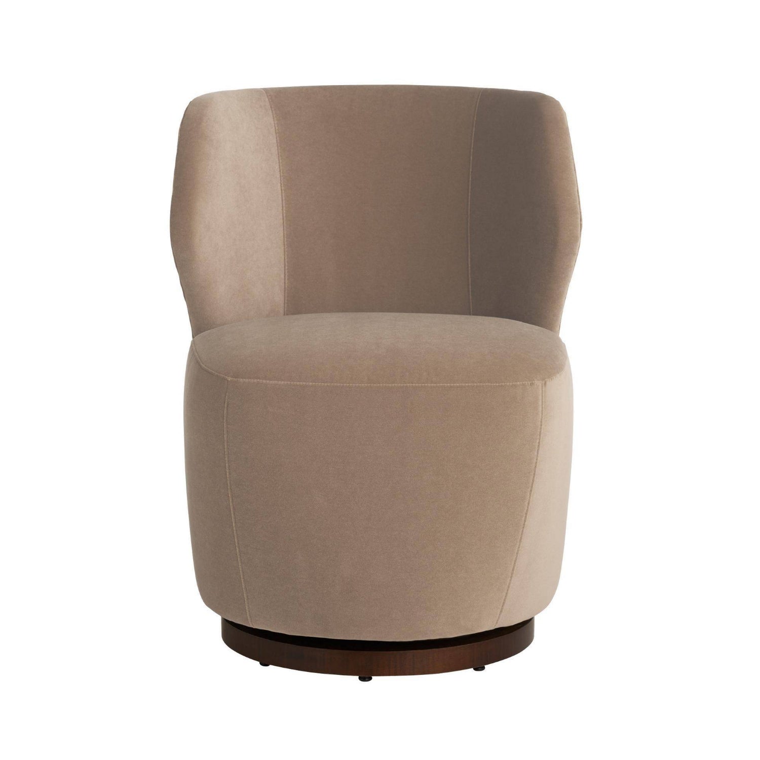 Arteriors Poppy Cocoa Performance Velvet Swivel Chair