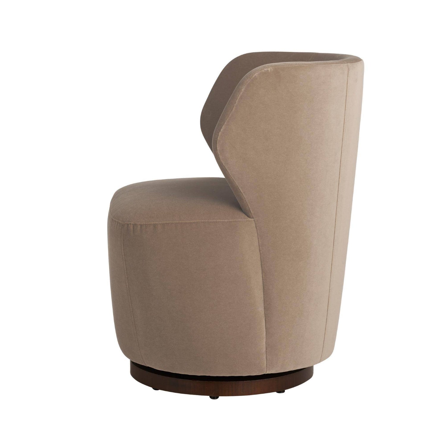 Arteriors Poppy Cocoa Performance Velvet Swivel Chair