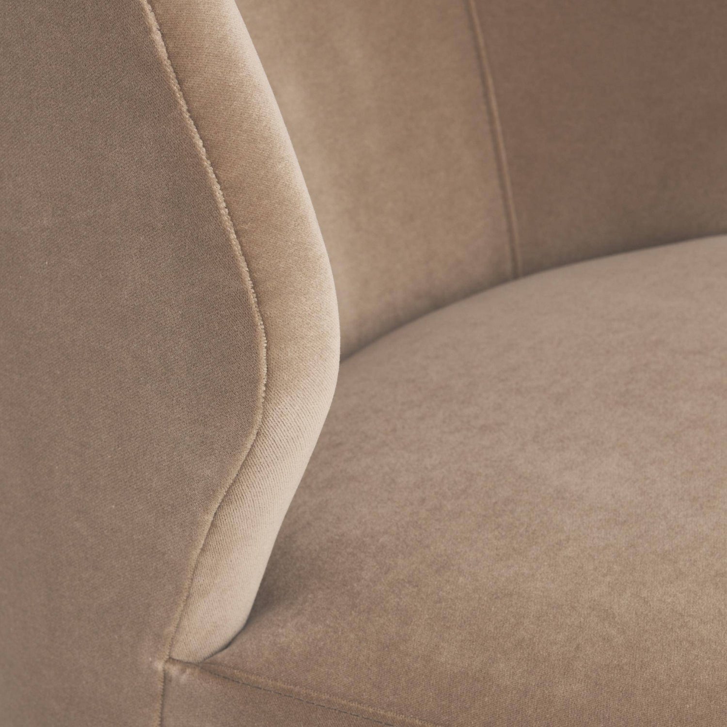 Arteriors Poppy Cocoa Performance Velvet Swivel Chair