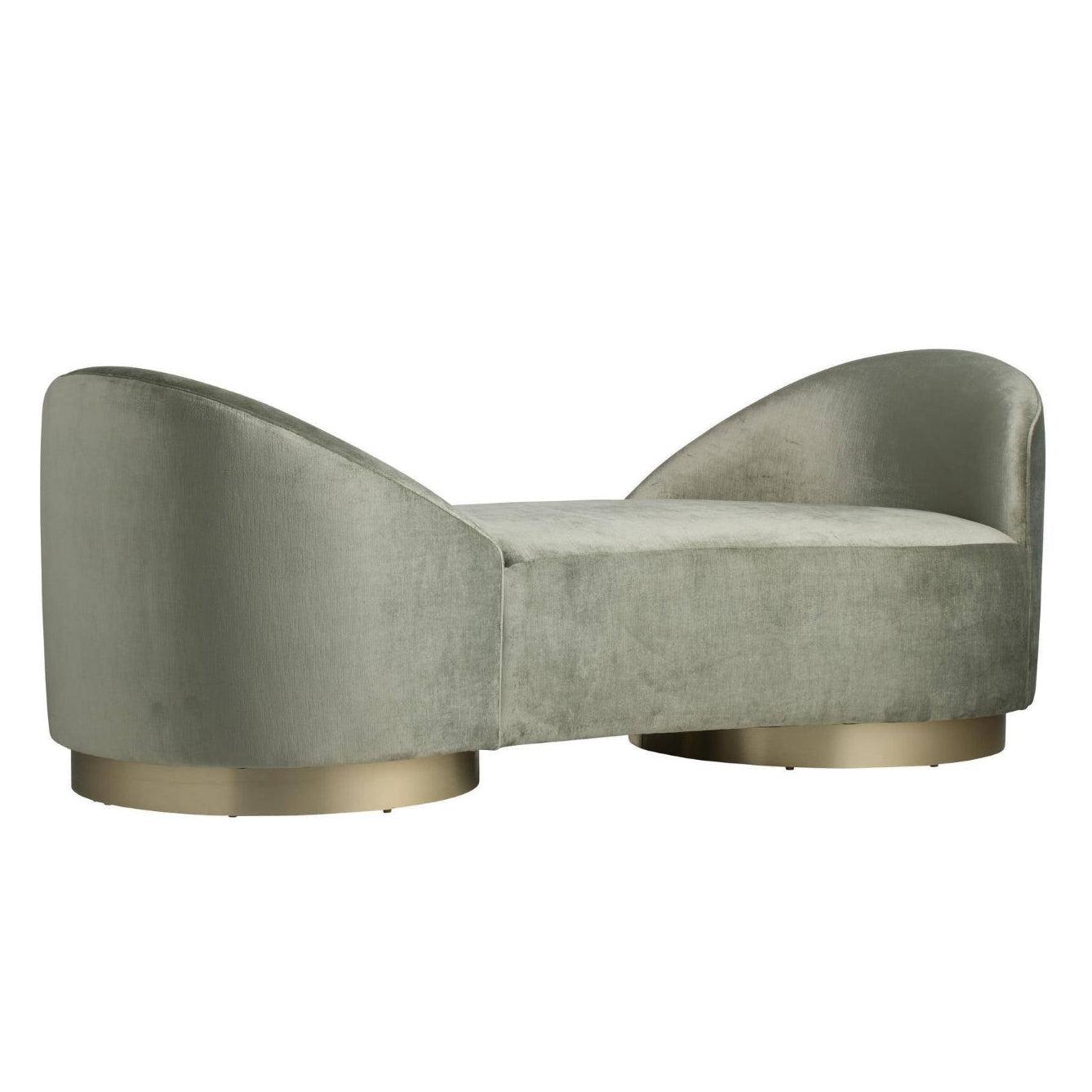 Arteriors Selene Sage Performance Velvet Chaise