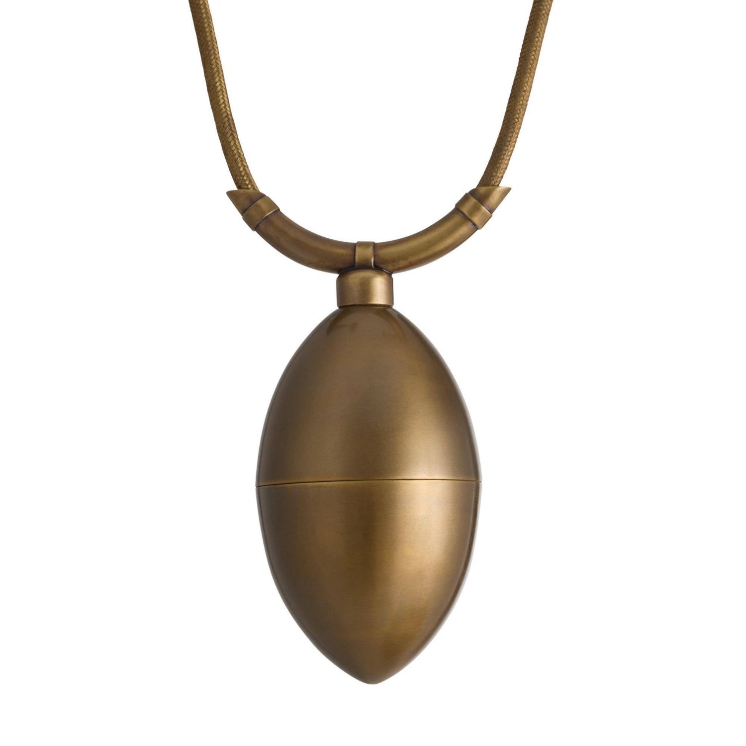 Arteriors Egg Drop Antique Brass Pendant