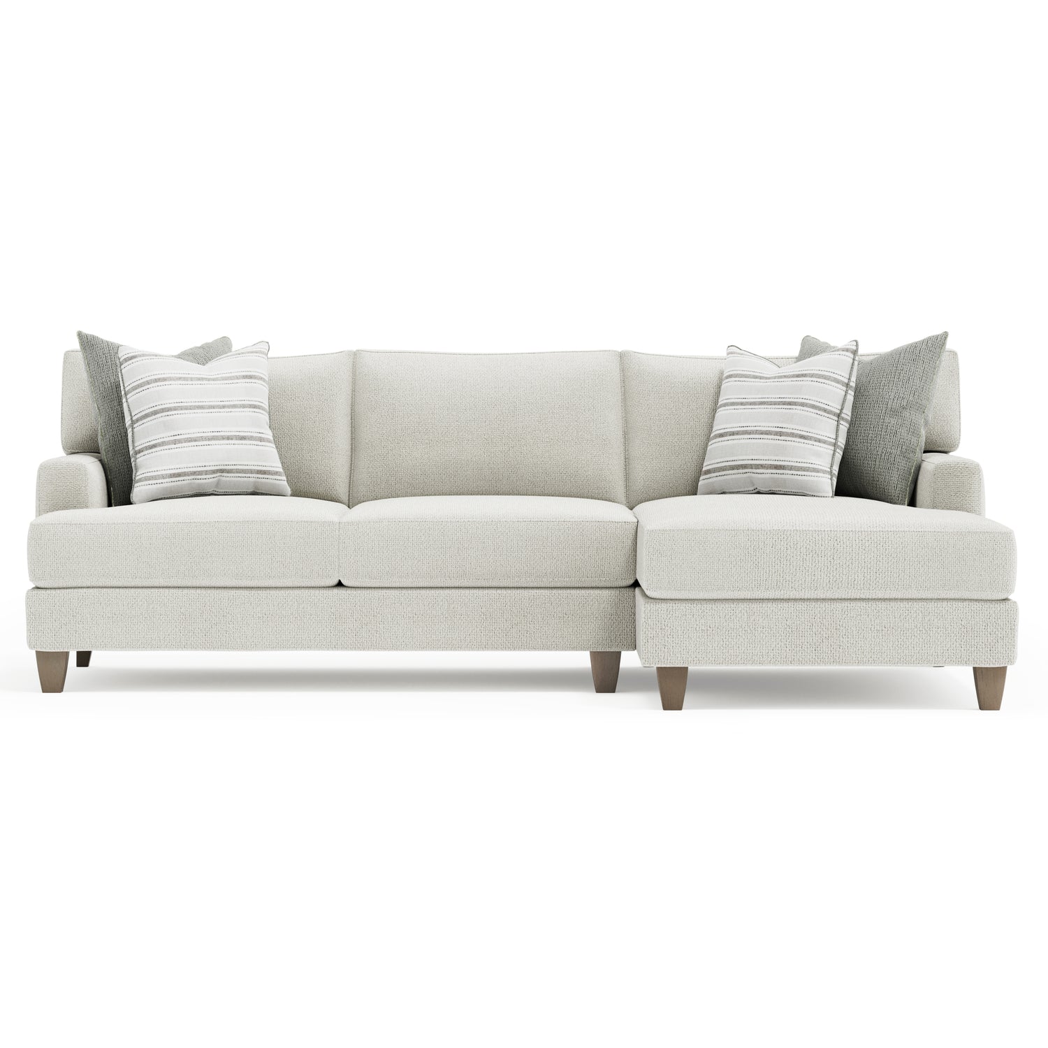 Bernhardt Living Mila 2-Piece Right Facing Fabric Sectional Sofa