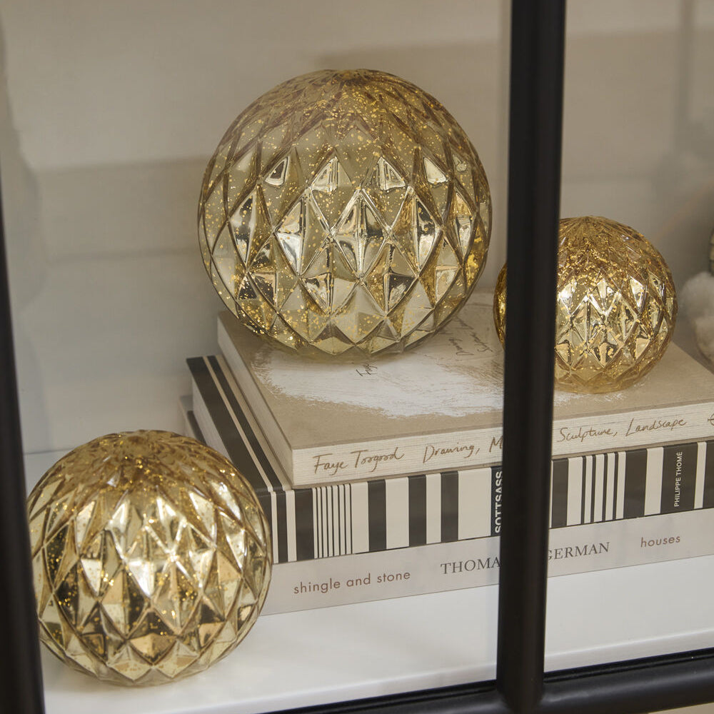Golden LED Globe Set of 4
