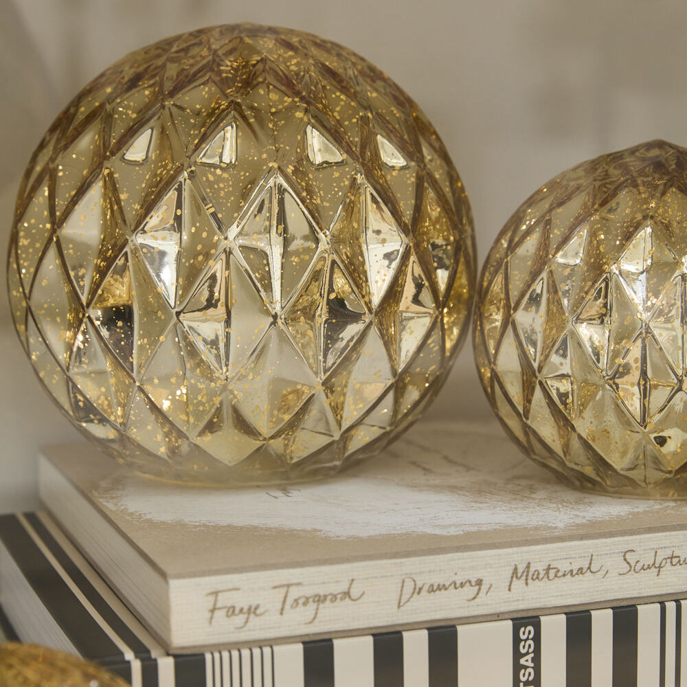 Golden LED Globe Set of 4
