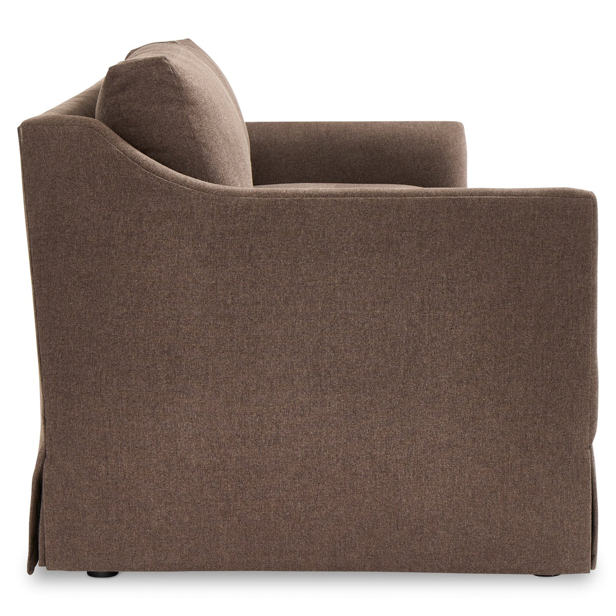 Bernhardt Living Langley Fabric Sofa in Brown, close-up detail