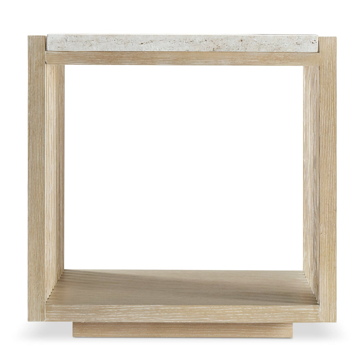 Bernhardt Living Asana Side Table in Tan, side profile