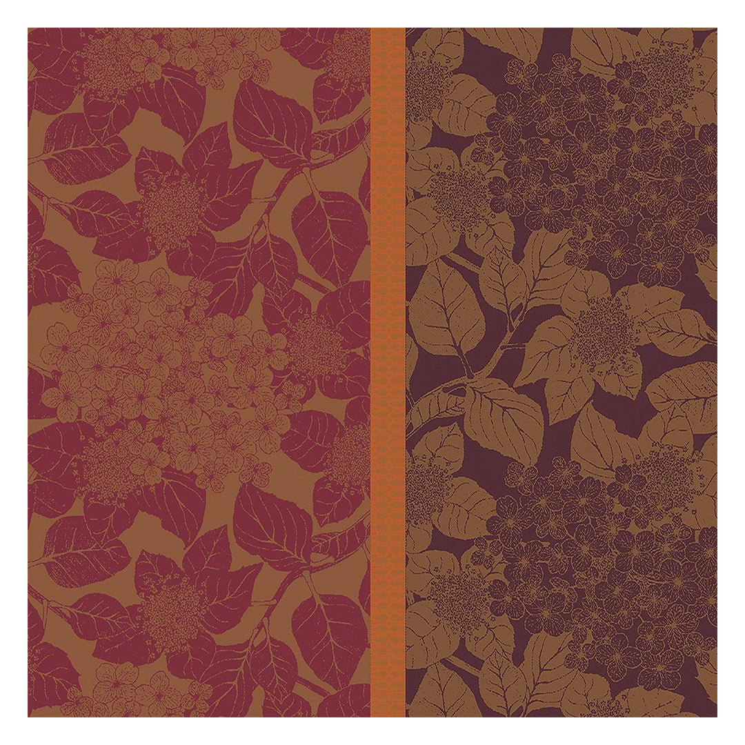 Garnier Thiebaut Hortensias Rouille Jacquard Napkin Set of 4
