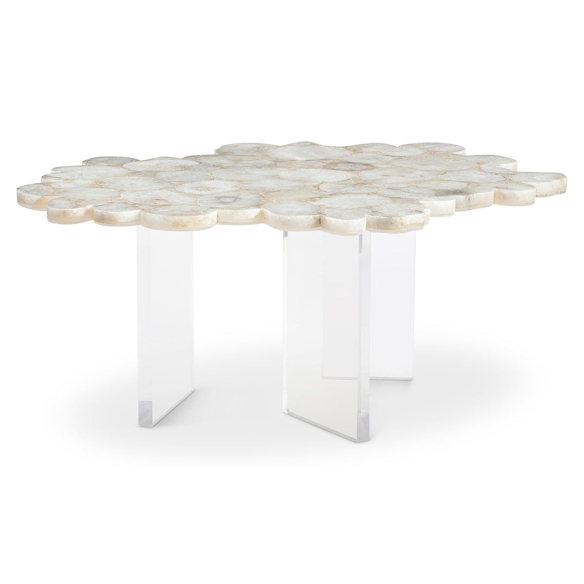 Bernhardt Evynne 30" Cocktail Table in Ivory, detail view