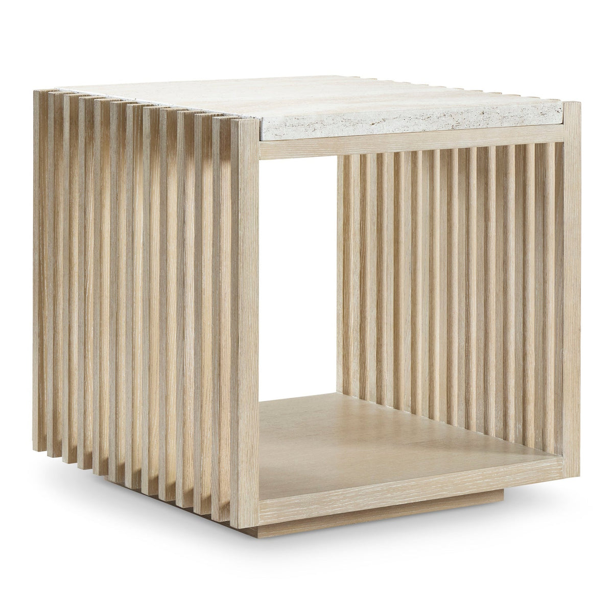 Bernhardt Living Asana Side Table in Tan, detail view