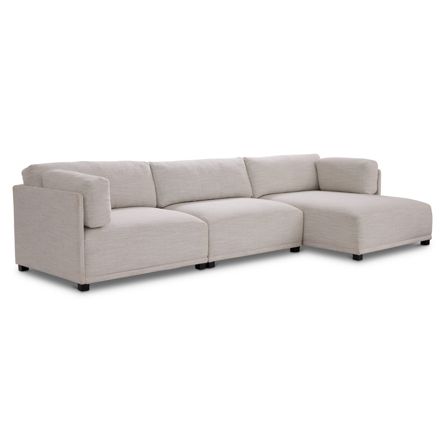Bernhardt Parker 3 Piece Right Facing Fabric Sectional