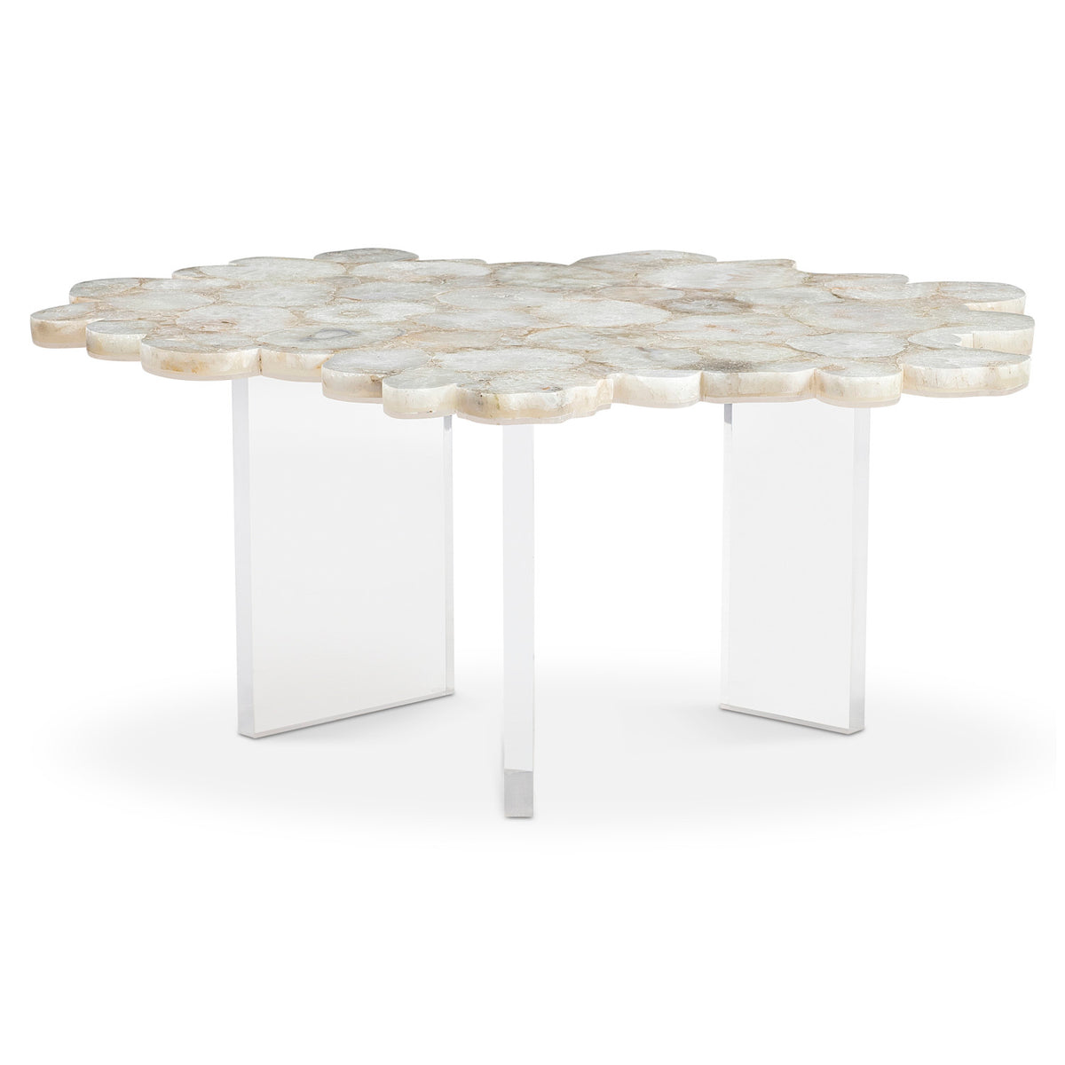 Bernhardt Evynne 30" Cocktail Table in Ivory, front view