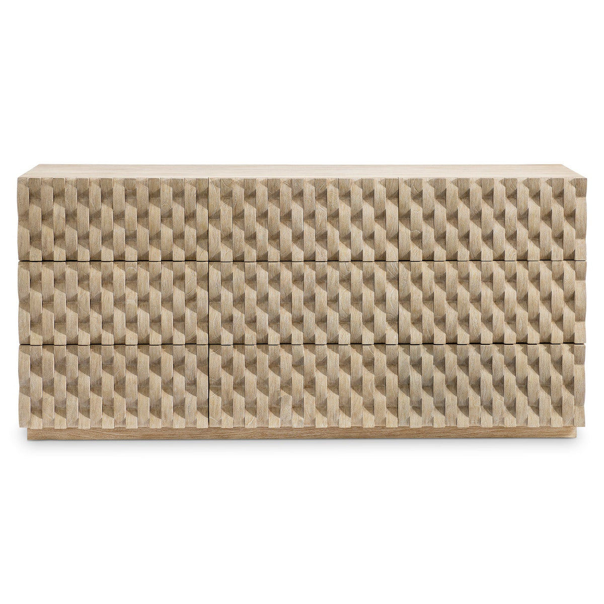 Bernhardt Interiors Candra Dresser in Beige/Tan, angled three-quarter view