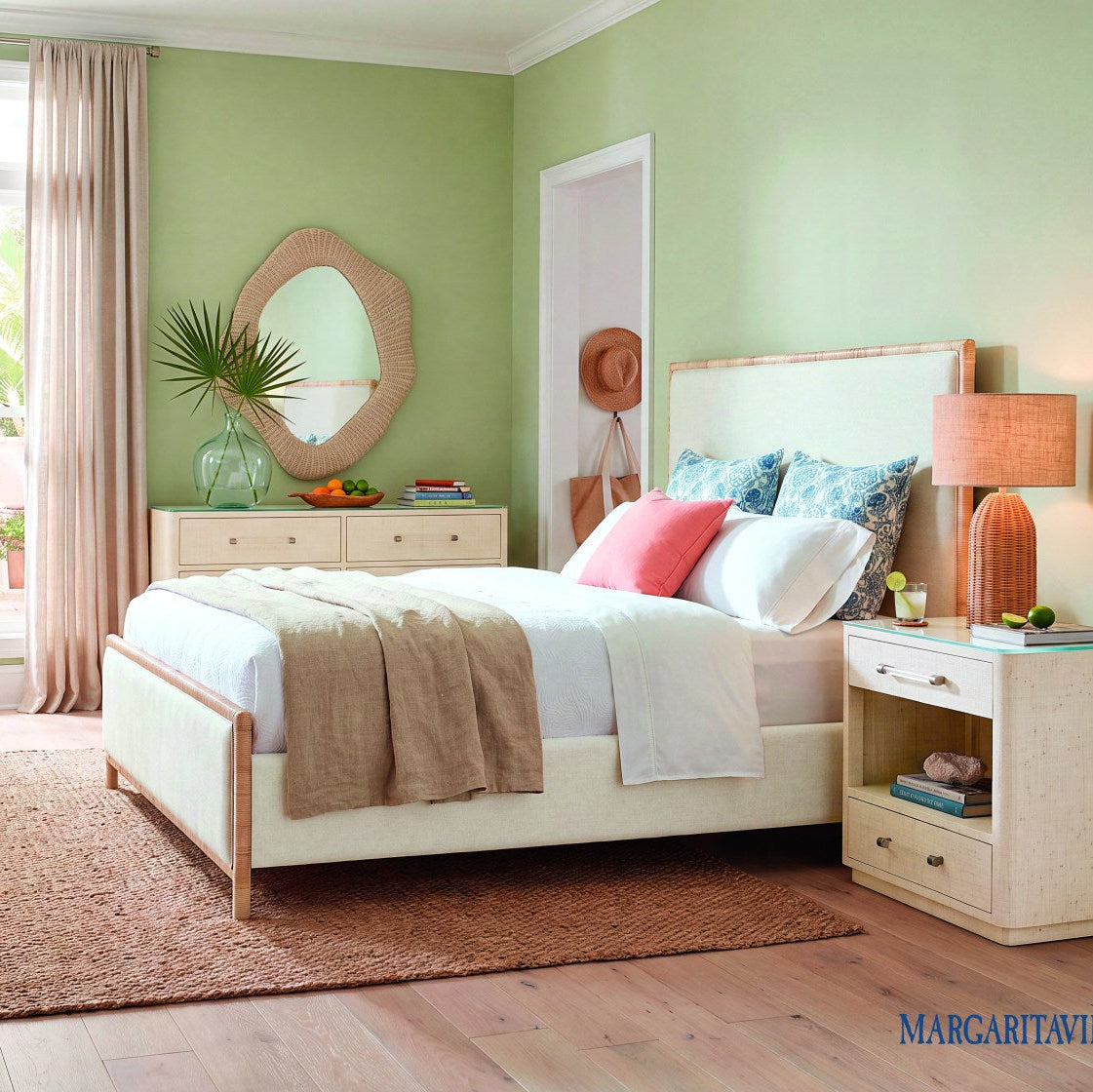 Margaritaville Bali Queen Upholstered Panel Bed