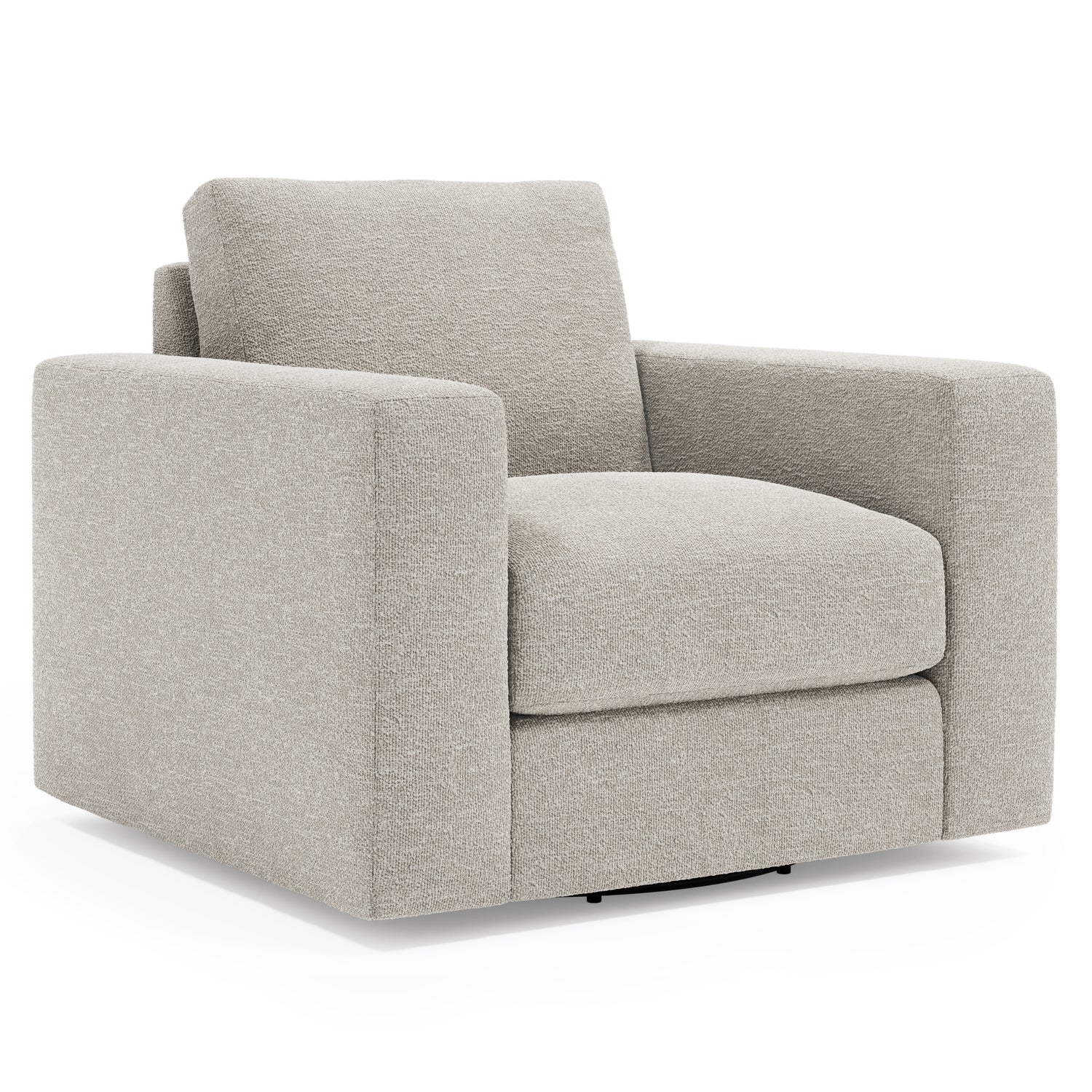 Bernhardt Living Drew Fabric Swivel Chair