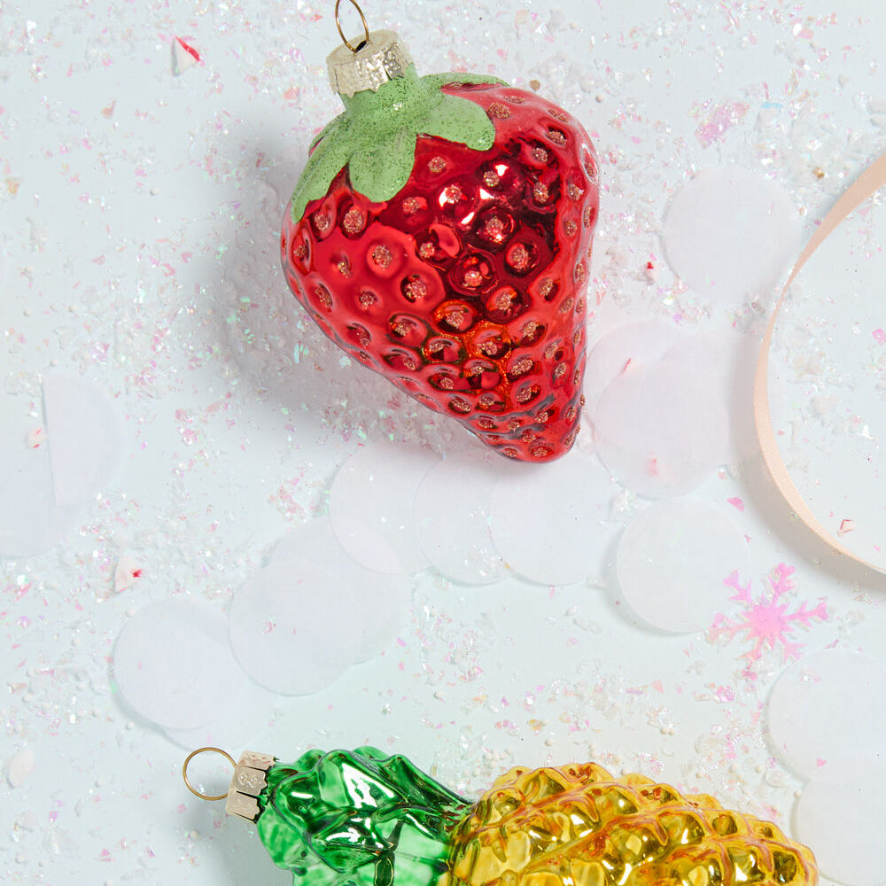 Juicy Strawberry Ornament Set of 6