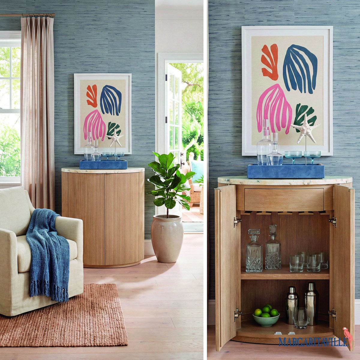 Margaritaville Island Time Bar Cabinet