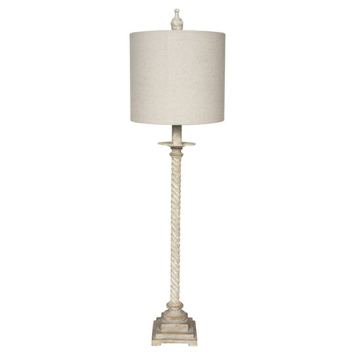 Old World Design Shalimar Twist White and Gold Table Lamp