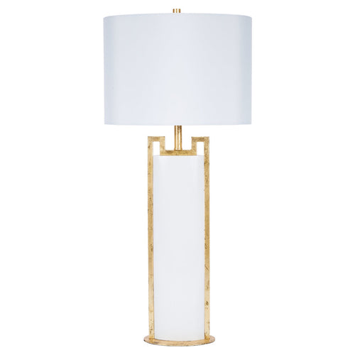 Old World Design Ellis Glossy White and Gold Table Lamp