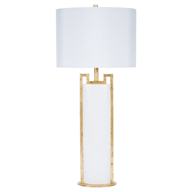 Old World Design Ellis Glossy White and Gold Table Lamp