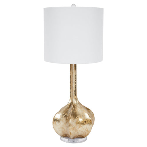 Old World Design Alex  Distressed Champagne Silver Table Lamp
