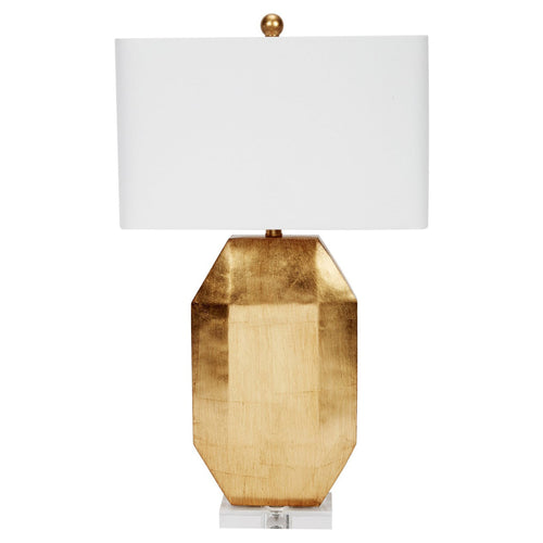 Old World Design Shield Gold leaf Table Lamp