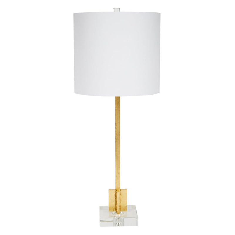 Old World Design Abita Gold Leaf and Crystal Table Lamp