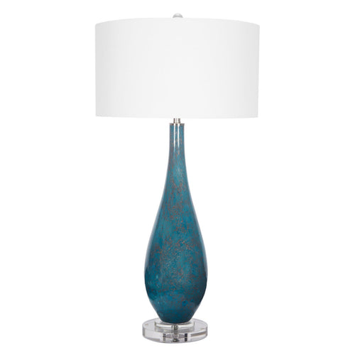 Old World Design Harlee Deep Blue Table Lamp