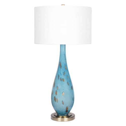 Old World Design Juno Light Blue & Gold Table Lamp