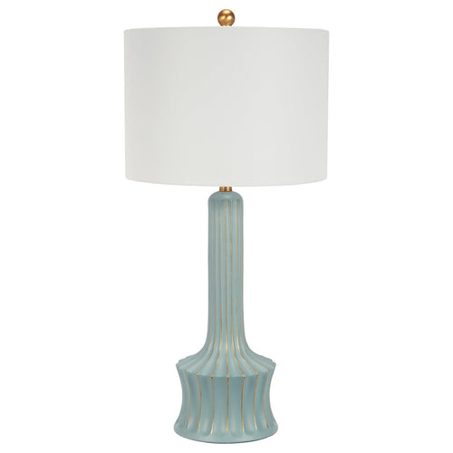 Old World Design Brianna Teal Table Lamp