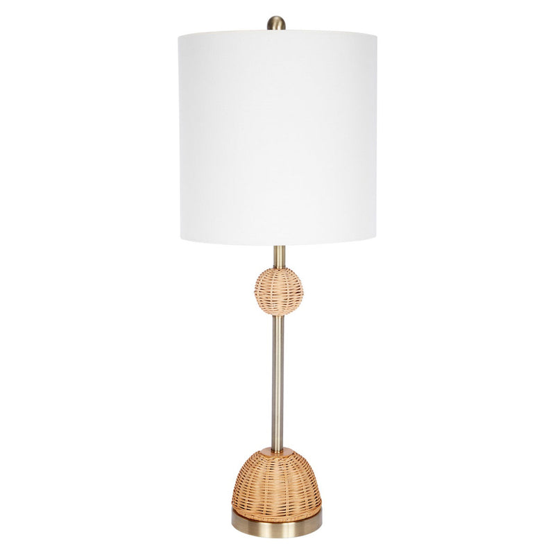 Old World Design Lukas Rattan Table Lamp