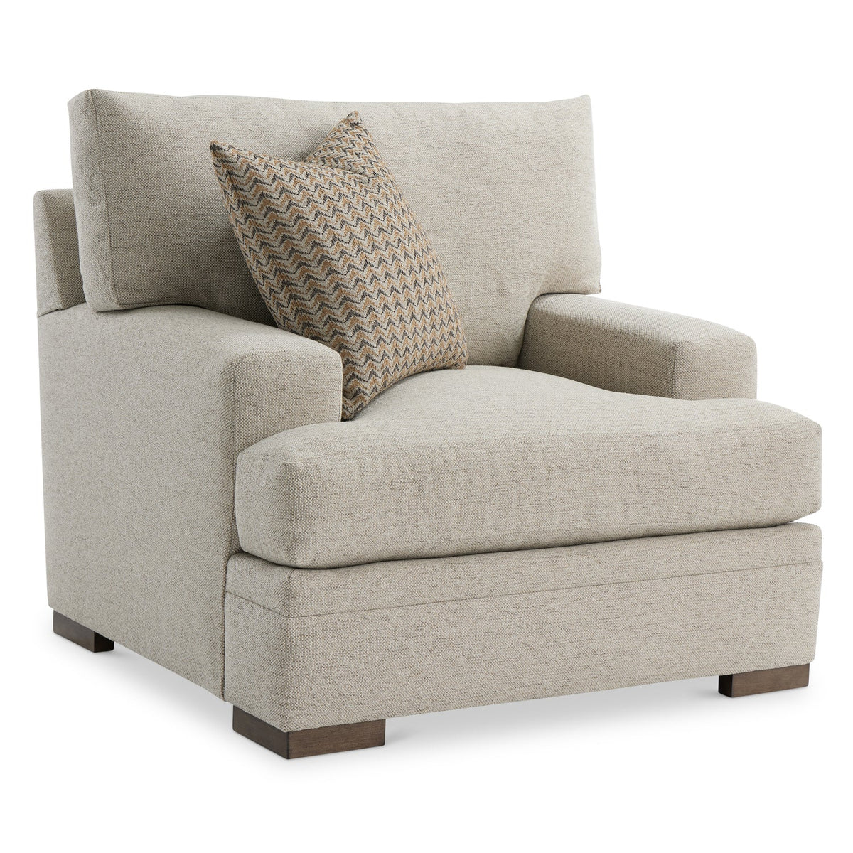 Bernhardt Living Fairfax Fabric Chair in Beige, front view