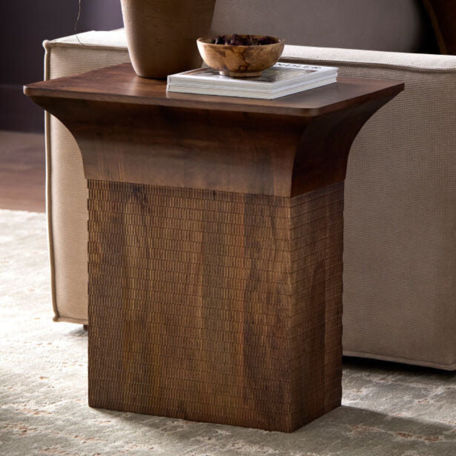 Langford Mango Wood End Table