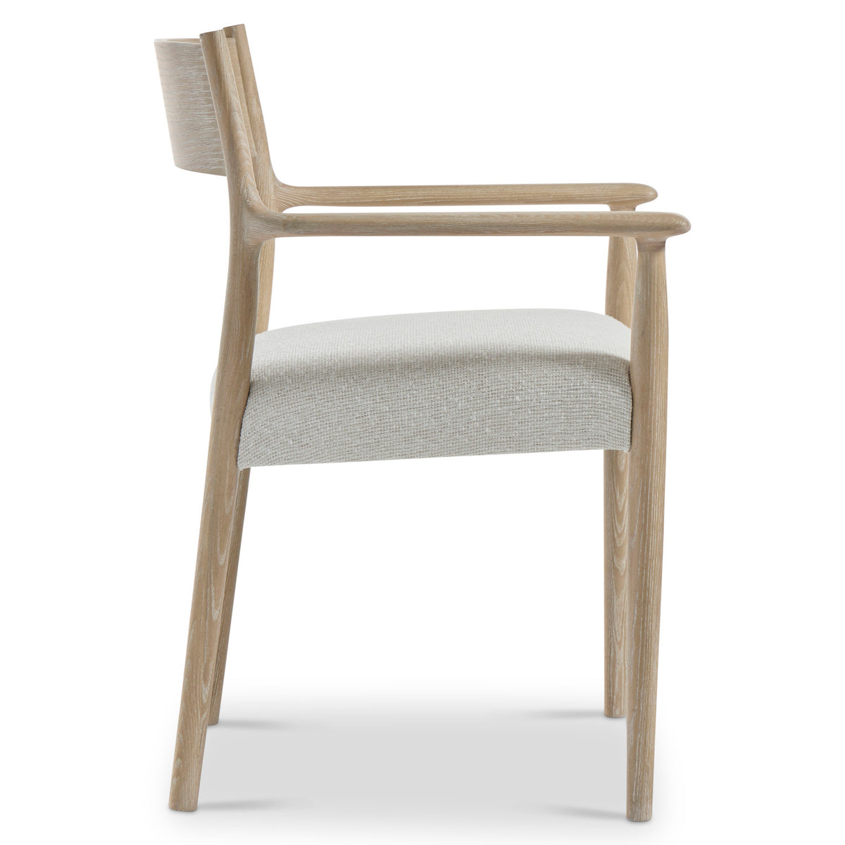 Bernhardt Asana Open Back Arm Chair in Tan, detail view