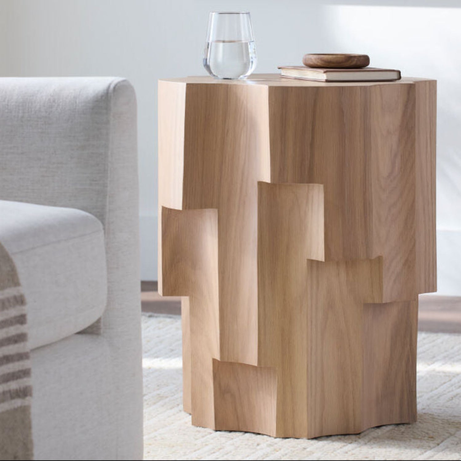 Linton Oak Veneer End Table