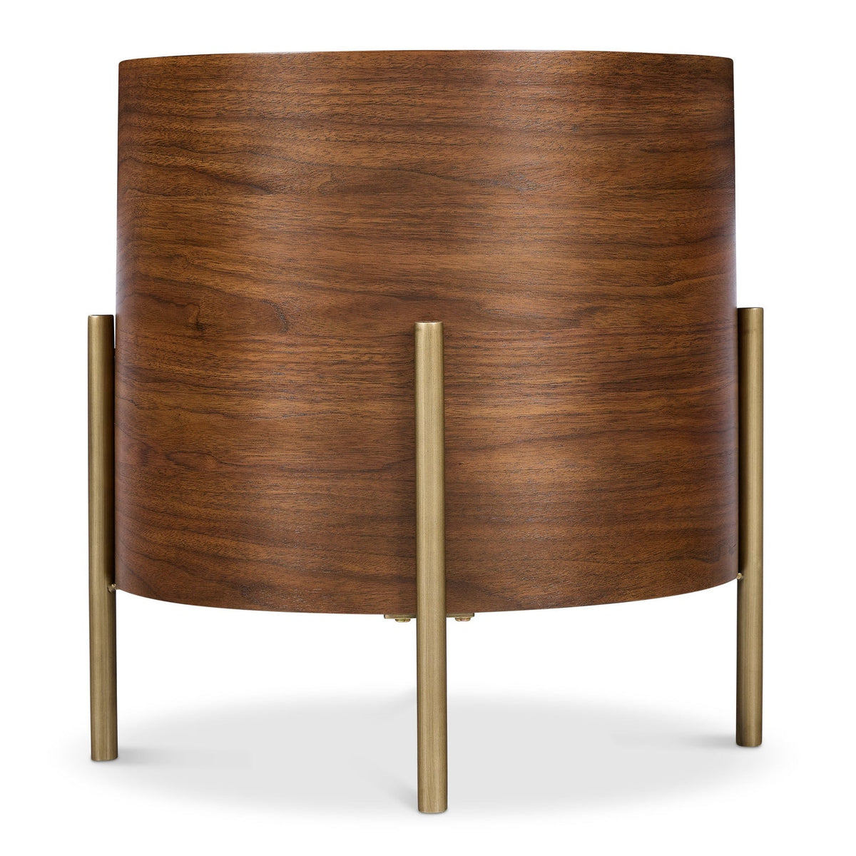 Bernhardt Living Morrison Side Table in Brown, side profile
