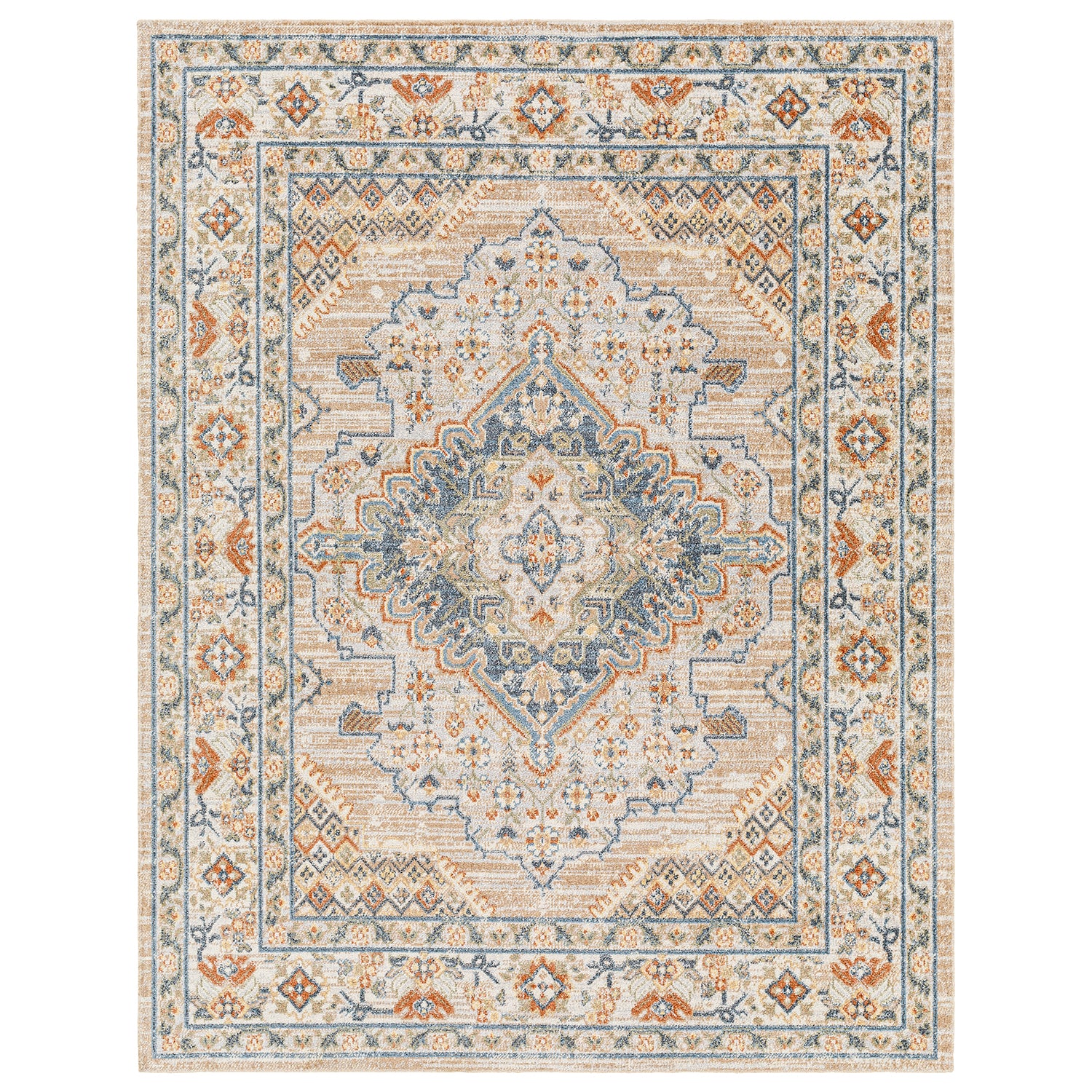 Livabliss Lillian Blue Washable Rug – Paynes Gray